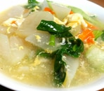 チンゲン菜と大根の中華スープ